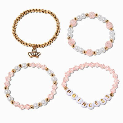 Claire's Club Princess Seed Bead Stretch Bracelets - 4 Pack