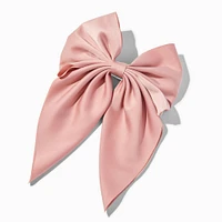 Blush Pink Satin Bow Barrette Hair Clip