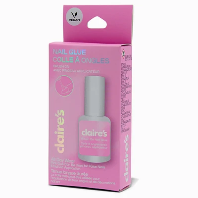 Vegan Pink Brush On Faux Nail & Nail Art Glue