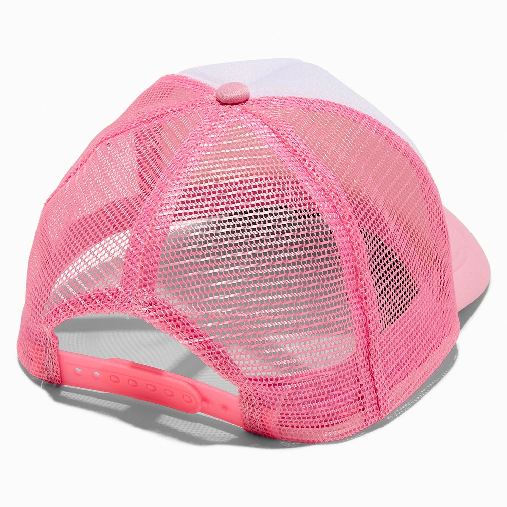 DIY Pink Trucker-Style Hat