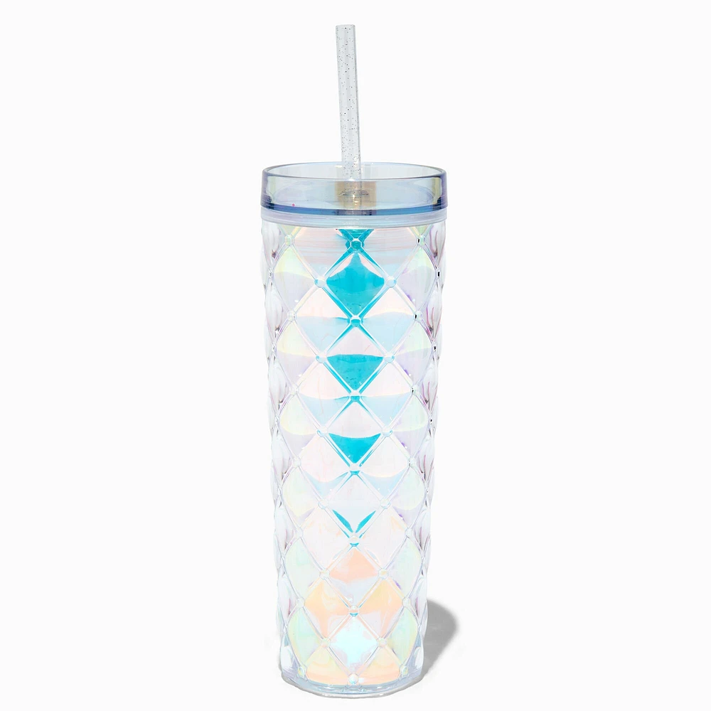 Holographic Quilted-Design Tumbler