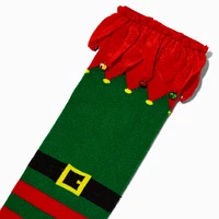 Over The Knee Striped Elf Socks