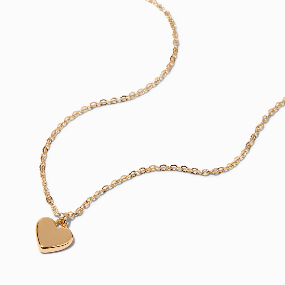 Gold-tone Heart Pendant Necklace