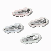 Pastel Wavy Jelly Snap Hair Clips - 4 Pack