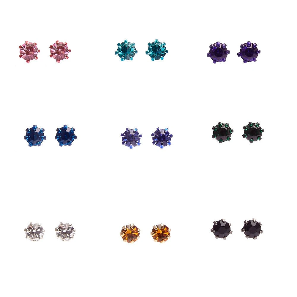 Rainbow Embellished Stud Earrings