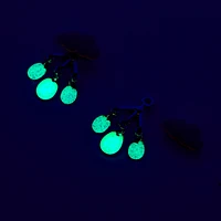 Glow in the Dark Rain Cloud Front & Back Earrings