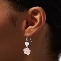UV Color-Changing Pink Daisy Drop Earrings