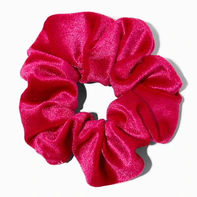 Bright Pink Velvet Hair Scrunchie