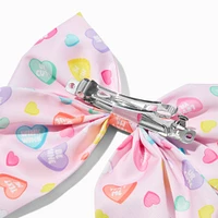 Valentine's Day Candy Hearts Hair Bow Clip