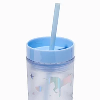 Frosty Blue Unicorn Tumbler