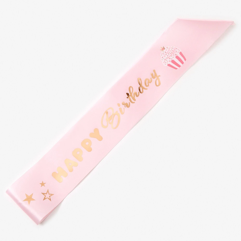 Claire's Club Pink Birthday Sash