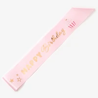 Claire's Club Pink Birthday Sash