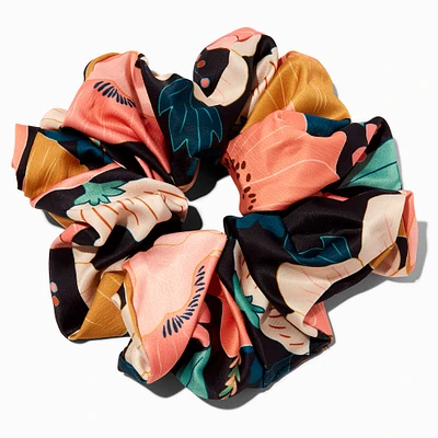 Giant Peach Floral Hair Scrunchie