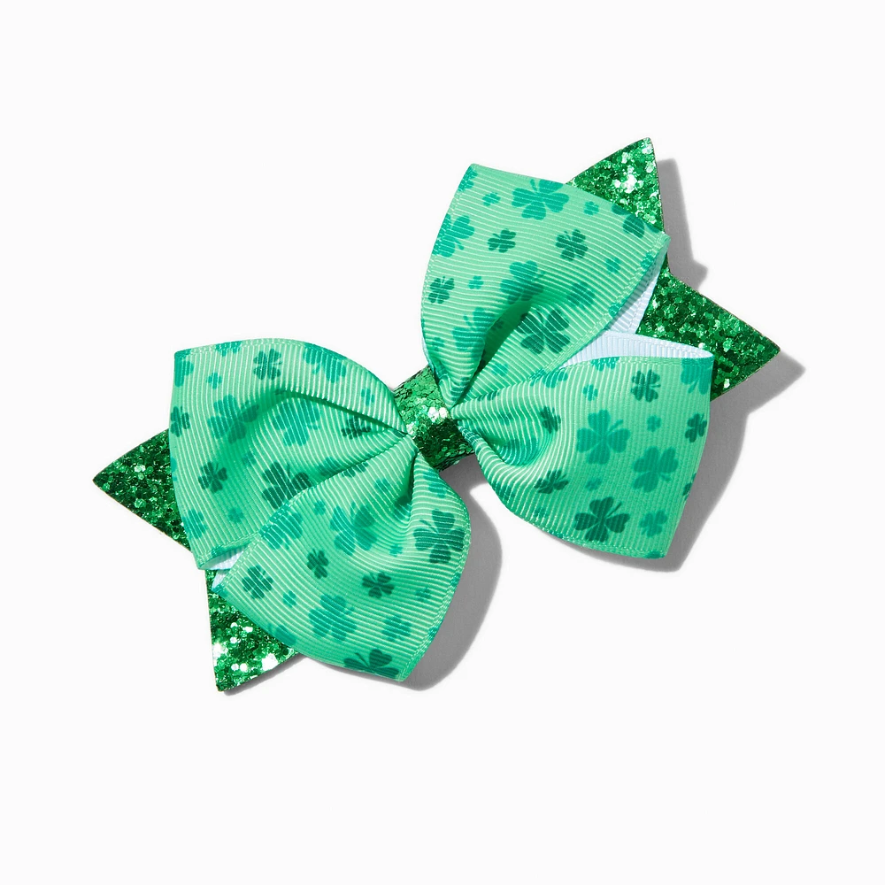 St. Patrick's Day Shamrock Hair Bow Clip