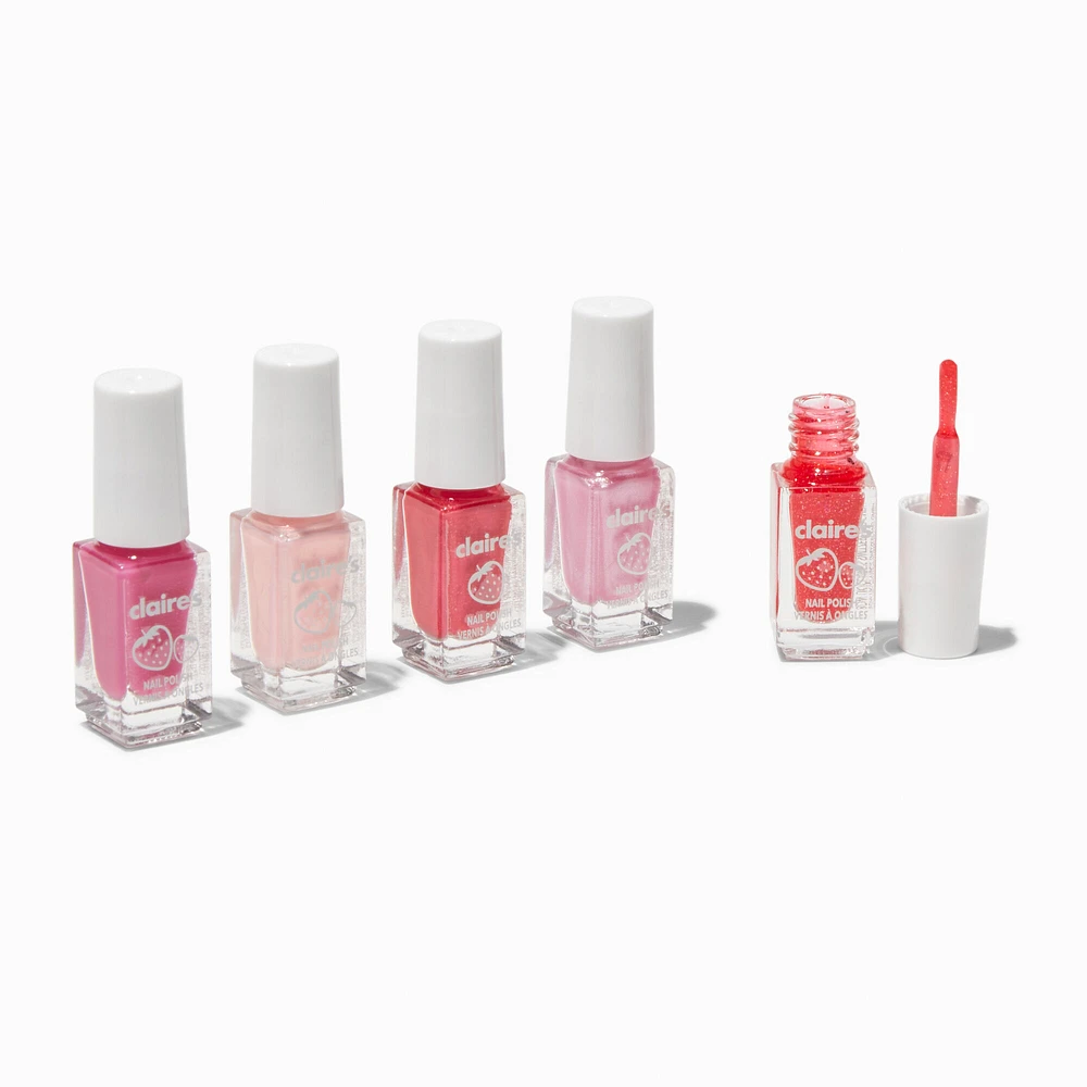 Strawberry Scented Peel-Off Nail Polish Set - 5 Pack