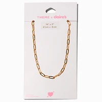 T H E M E x Claire's Gold-tone Paperclip Chain Necklace