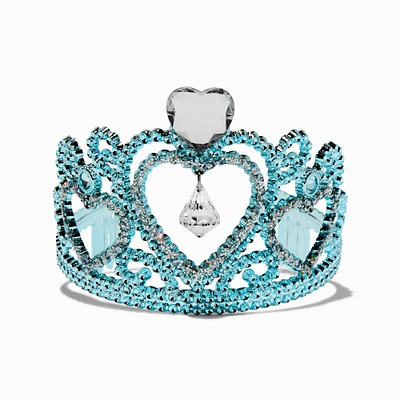 Claire's Club Turquoise Princess Heart Charm Tiara