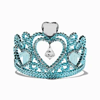 Claire's Club Turquoise Princess Heart Charm Tiara