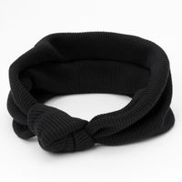 Ribbed Knotted Headwrap - Black