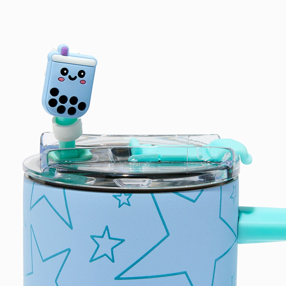 Blue Boba Tea & Blue Star Straw Covers - 2 Pack