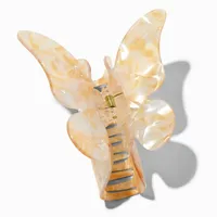 Large Pearlized Tan Butterfly Hair Claw