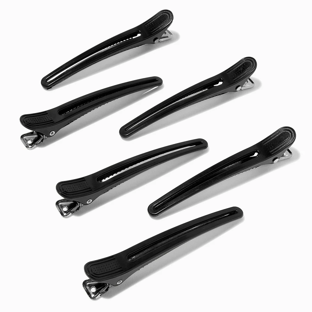 Black Beak Hair Styling Clips - 6 Pack