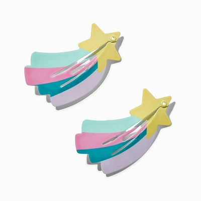 Claire's Club Shooting Star Snap Hair Clips - 2 Pack