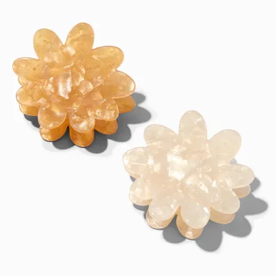 Shimmer Floral Hair Claws - 2 Pack