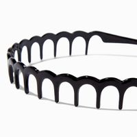 Black Scalloped Headbands - 2 Pack