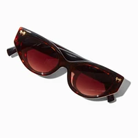 Gold Bow Studded Brown Tortoiseshell Retro Sunglasses