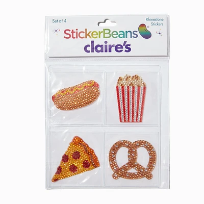 StickerBeans® x Claire's Food Rhinestone Sticker Set - 4 Pack