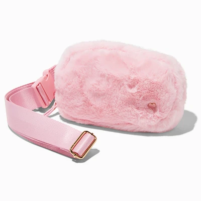 Blush Pink Furry Fanny Pack