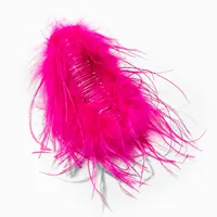 Hot Pink Feather Large Hair Claw