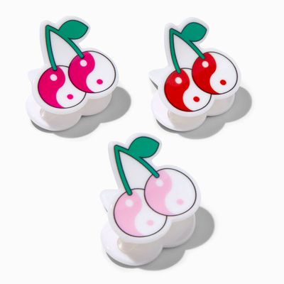Cherry Yin Yang Small Hair Claw Set - 3 Pack