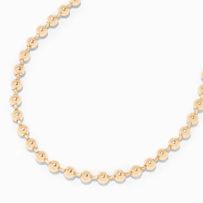 Gold-tone Shot Beaded Necklace