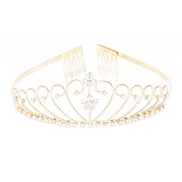 Gold Rhinestone Daisy Tiara