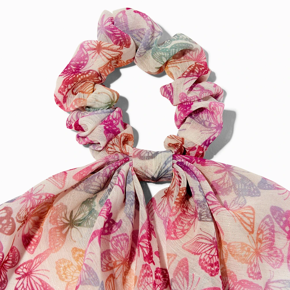 Butterfly Lurex Hair Scrunchie Scarf