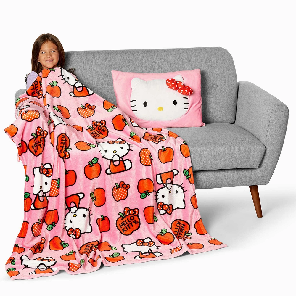 Hello Kitty® Forever Sweet Silk Touch Throw Blanket with Plush Pocket Pillow (ds)