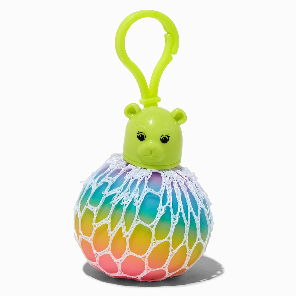 Claire's Exclusive Squishy Mesh Bear Keychain Fidget Toy - Styles Vary