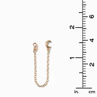 Gold Mixed Crescent Moon One Earrings Set - 6 Pack