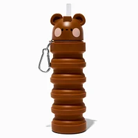 Collapsible Brown Bear Water Bottle