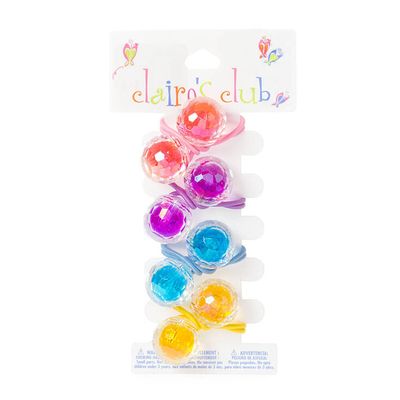 Claire's Club Bright Disco Ball Hair Ties - 4 Pack