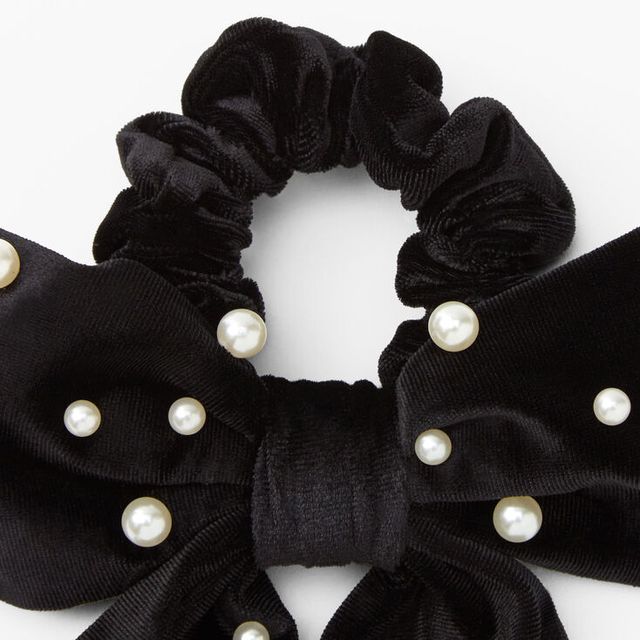 Medium Flat Velvet Hair Scrunchie - Champagne