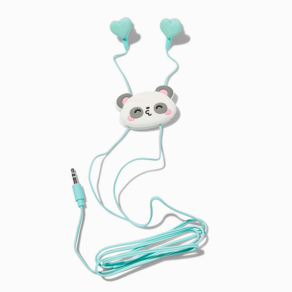 Panda Bear Silicone Earbuds & Winder