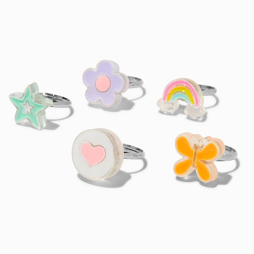 Claire's Club Spring Mix Rings - 5 Pack