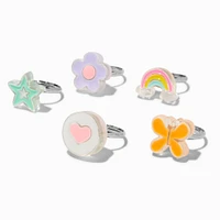 Claire's Club Spring Mix Rings - 5 Pack