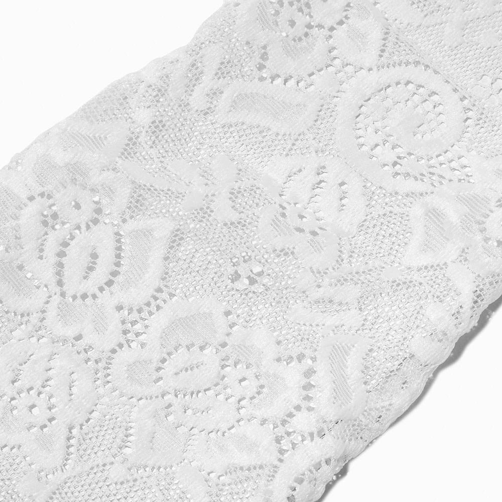 White Lace Long Gloves