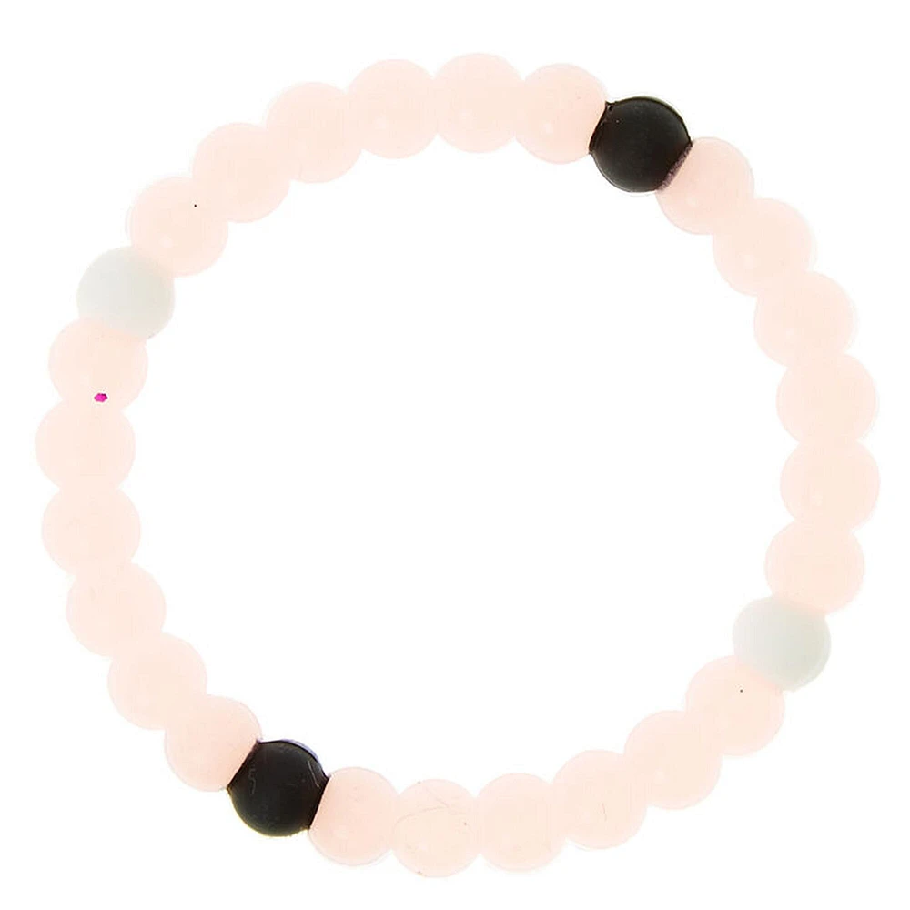 Pink Glow In The Dark Love Fortune Stretch Bracelet