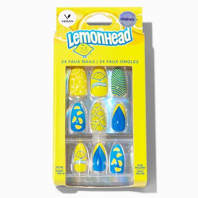 Lemonhead® Claire's Exclusive Stiletto Vegan Faux Nail Set - 24 Pack