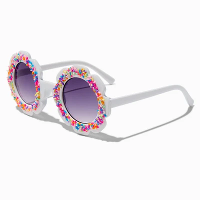 Claire's Club Round Sprinkle Flower Sunglasses